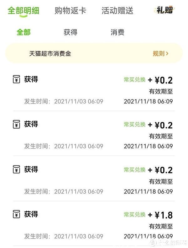 银卡|天猫超市送猫超卡了，只要今年你在猫超买过东西都可以领，有人领了上百元。