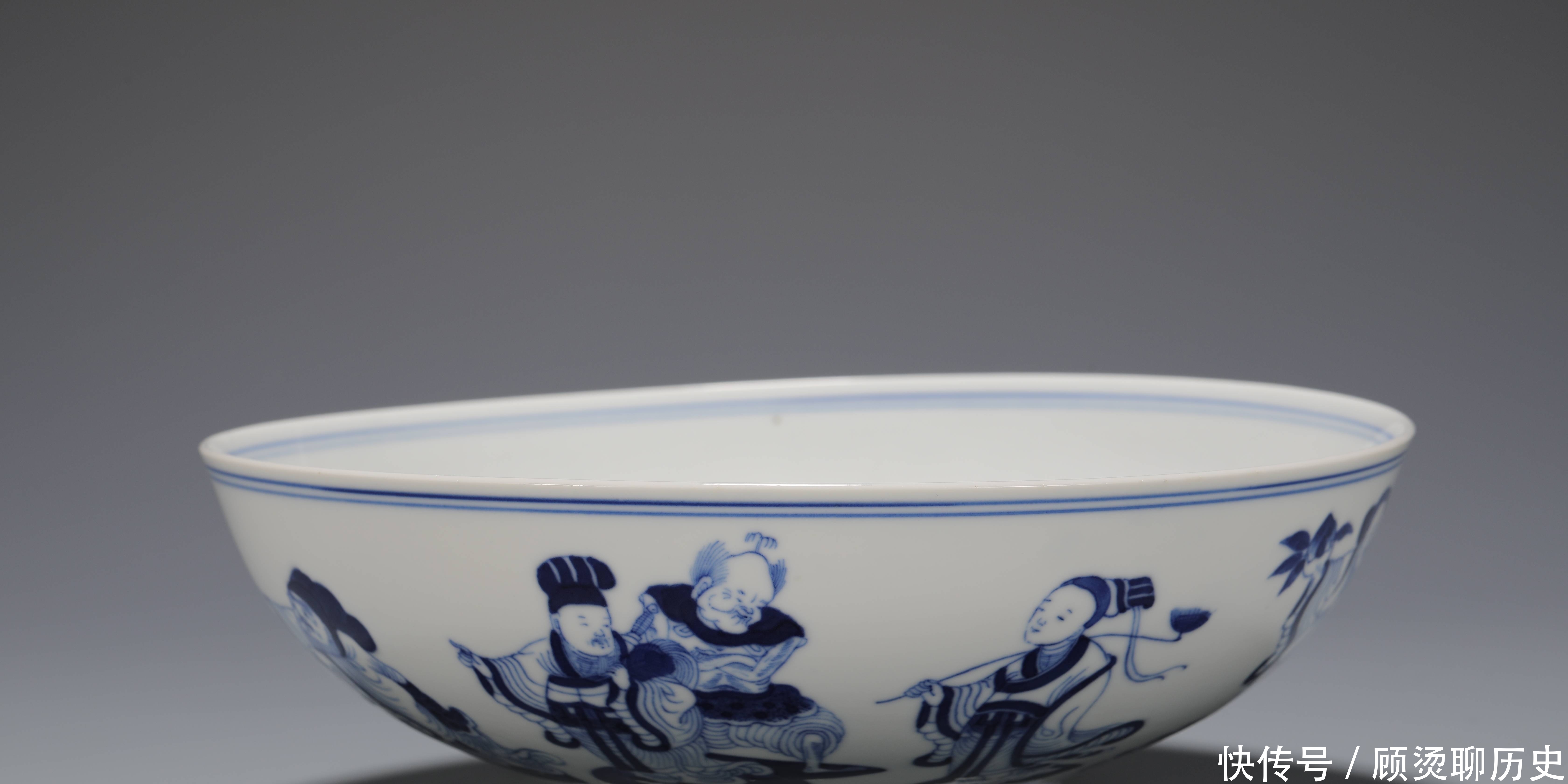 光绪|光绪 青花八仙祝寿纹大碗