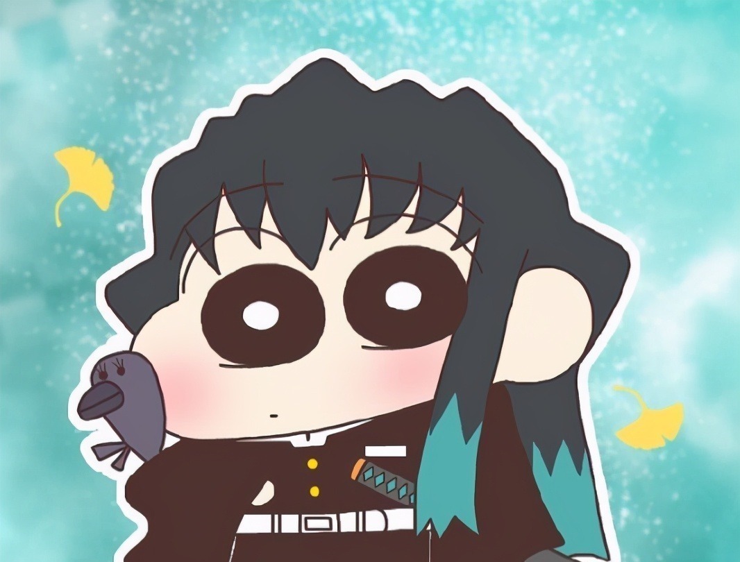 蜡笔小新|鬼灭之刃,九柱全员小新化,风柱变身精神小伙,岩柱形象与众不同