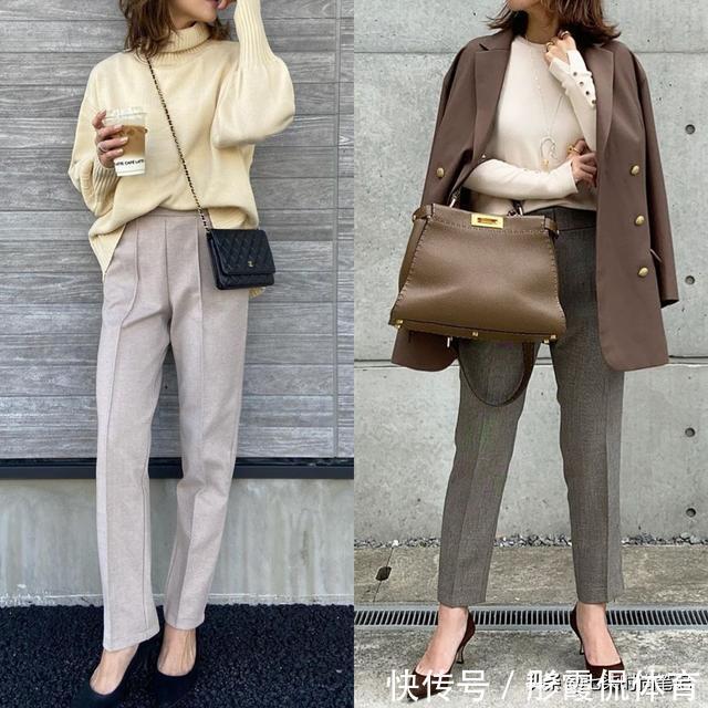 纯色|日系通勤风穿搭look，简约舒适的纯色系，轻松穿出质感与品位