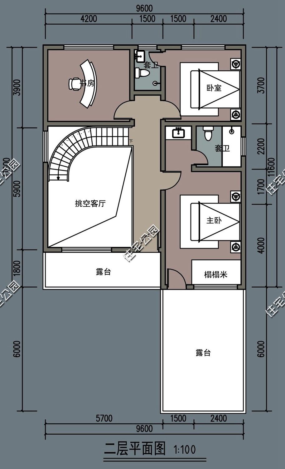 露台|农村建房想省钱？看看这10套平屋顶户型，20来万就能建好