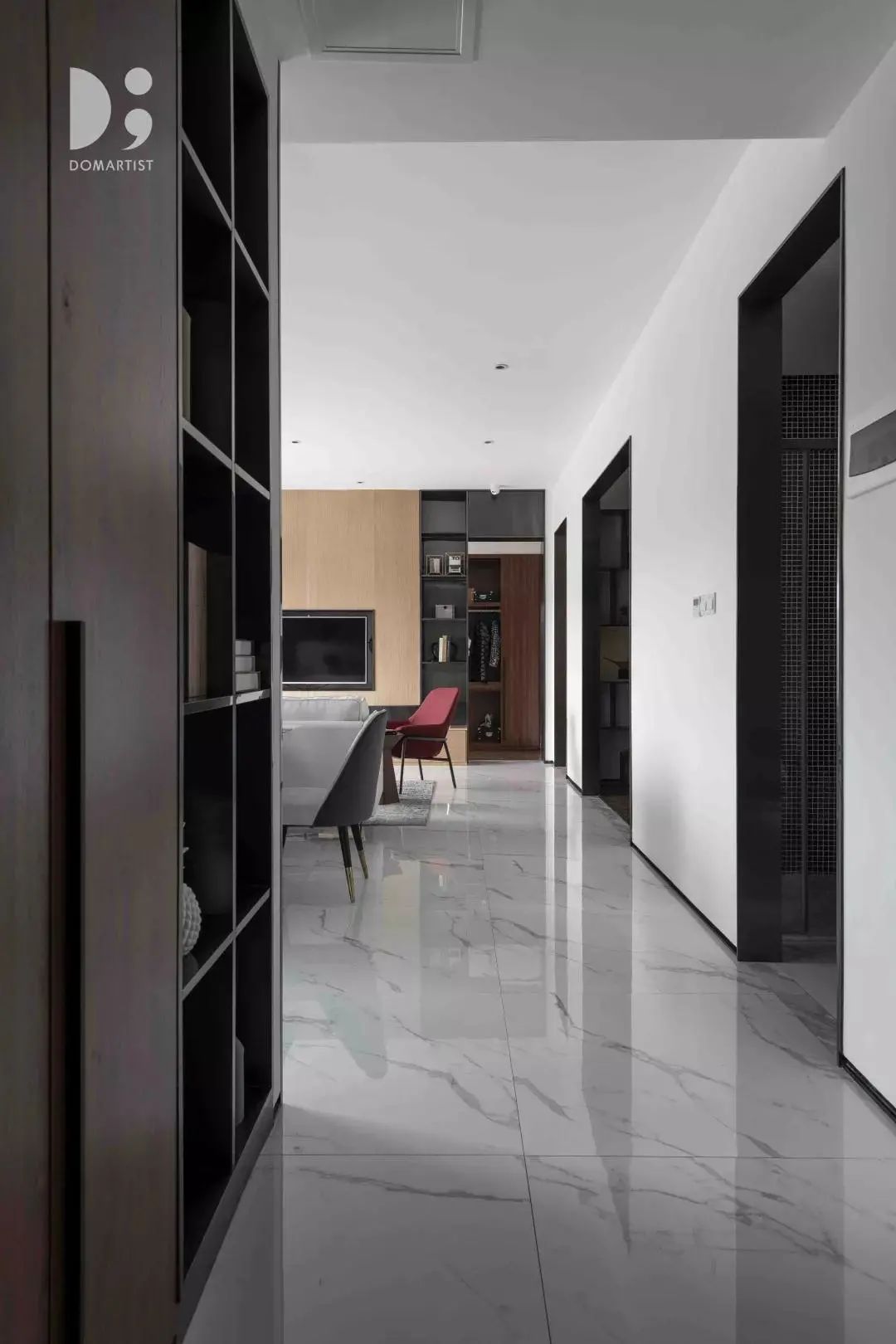 床头柜|120㎡现代简约,时尚大理石质感,华丽优雅的高端