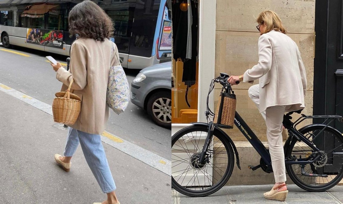 阔腿裤|法国街头穿搭分享,每套服装都有复古范,优雅女人味藏不住