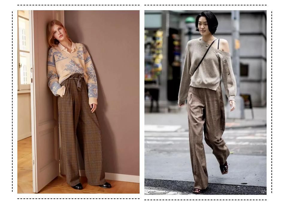 大毛衣+阔腿裤,才是秋冬最慵懒时髦的打开方式