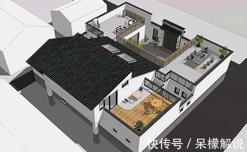 别墅|为了父母，他拆掉老宅，建造236㎡别墅，屋顶露台太美了