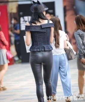 紧身皮裤女, 英姿飒爽, 魅力不减