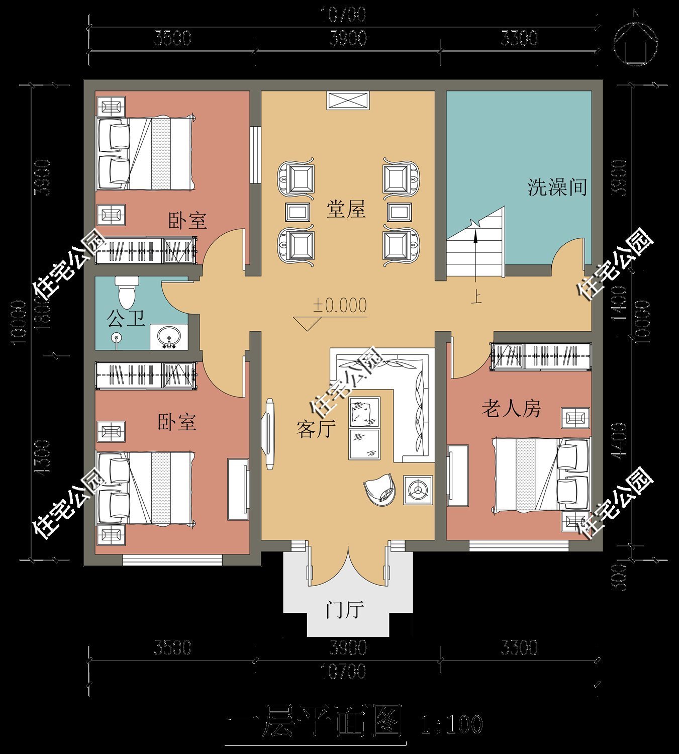 占地尺寸|终于找到20多万就能建的农村别墅图纸，10套户型你更喜欢哪一套？