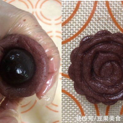 玫瑰红豆酥，弥漫着爱的浪漫