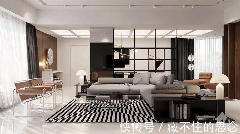 studio|超大客厅+双排式厨房,奢华大平层只做一室一厅也太壕了!