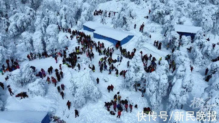 失联|挤爆了！昨天上万人涌入这个地方赏雪！一对年轻男女失联！还有人背婴儿上山