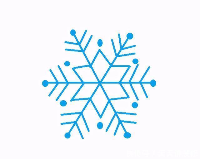 蓝色|雪花怎么画?按照这个画法,蓝色可爱的雪花就画出来了,快学学吧