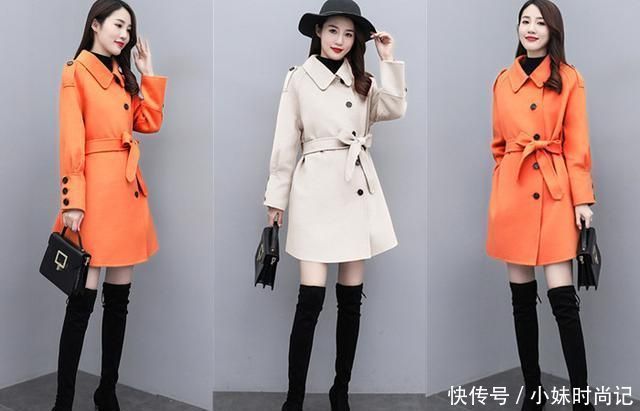 两侧对称斜插口袋设|天气变冷了, 穿搭几款防寒保暖又洋气的毛呢大衣, 让你美美的!