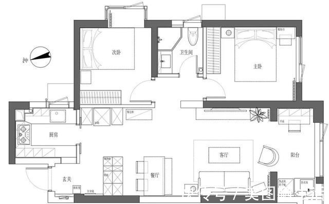 玄关柜|68平的精致两居室，独居小妹妹真懂生活，双面柜的设计非常巧妙！