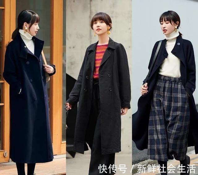 穿搭 秋冬季轻熟风穿搭示范,休闲中带点文艺范,适合20岁女生穿着!