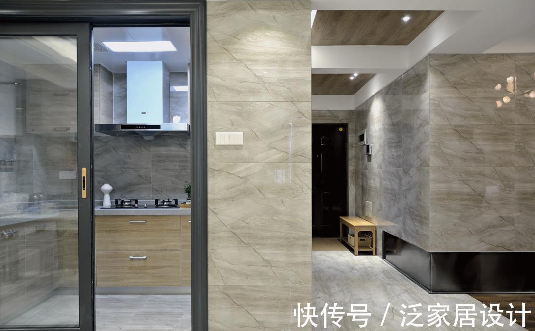 瓷砖|103平的三口之家,用常见的材质和元素,营造出最自然的生活方式