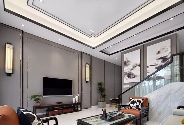 展示柜|新中式客厅电视墙，儒雅端庄，华丽大方！新中式客厅电视墙，儒雅端庄，华丽大方！