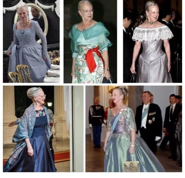 玛格丽特!丹麦玛格丽特二世女王审美独特,多顶黄金花卉头饰,造型古怪