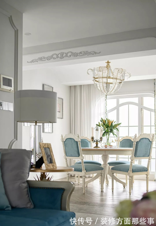 色调|165平法式四居室白色+灰色,巧妙的创意打造惊艳的效果