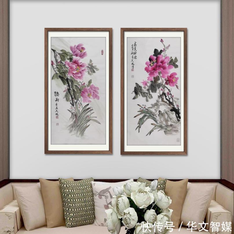 牡丹$家中挂画很讲究,挂上这幅画,助你富贵吉祥好运来