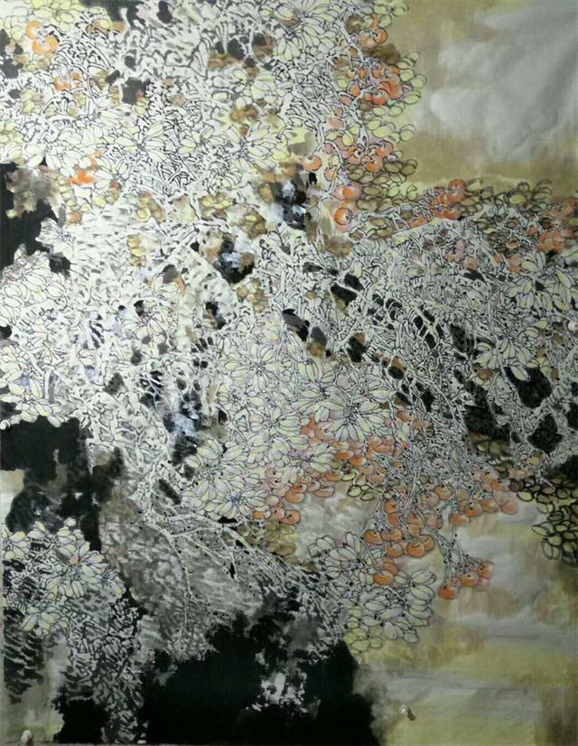 岁月如歌#《红了山村醉了秋》:著名画家边广兰作品赏析