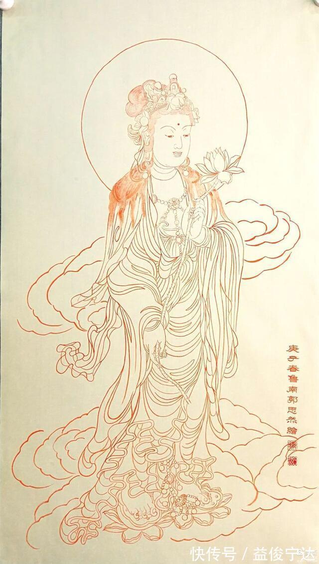 白描|实力派书画家郭思然先生,朱砂白描人物系列作品欣赏