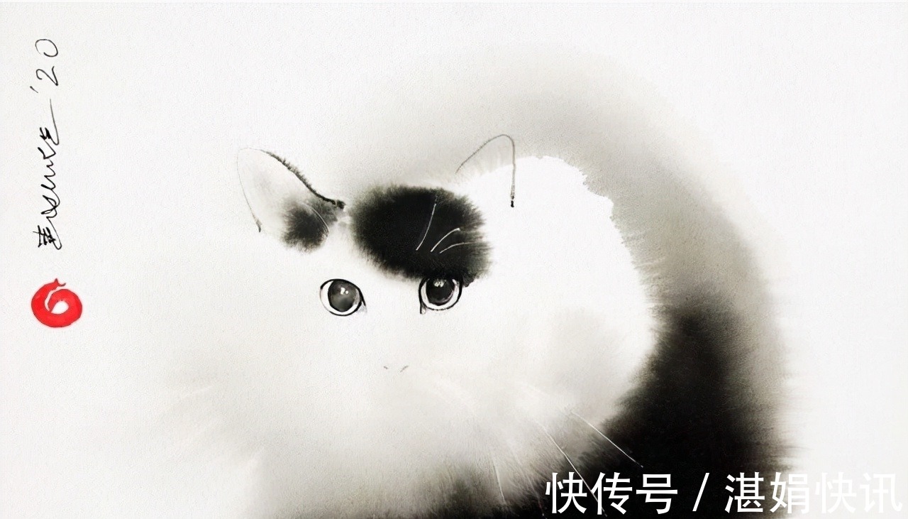 恩德雷!水墨是中国传统绘画,老外用它画动物——别说另有一番意境