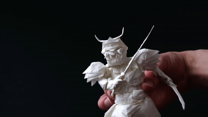 白纸#陈晓得了折纸界奥斯卡大奖,这也太绝了吧