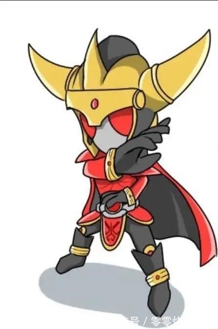 假面骑士剑|当五个假面骑士变成卡通造型,龙骑成为真正的红龙