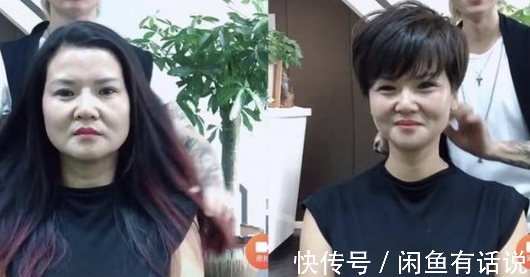 微卷|剪短发显脸大?看50多岁阿姨的亲身示范就知道,比长发时洋气多了