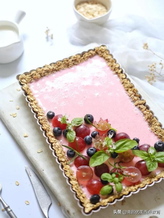 这也太美了吧，根本舍不得吃，新手都能成功的燕麦挞