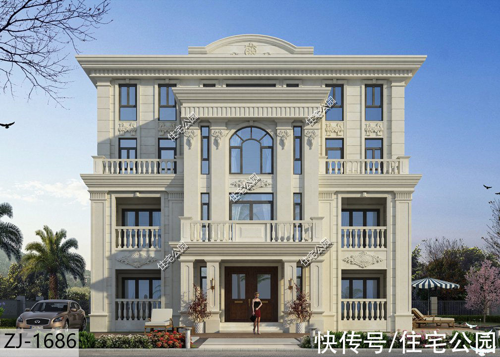 别墅|农村4层别墅就是这么高大上，10间卧室爽到爆，这样的设计超气派