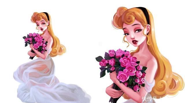 “油画风格”的迪士尼公主，身穿便装很摩登，又酷又拽比王子还帅