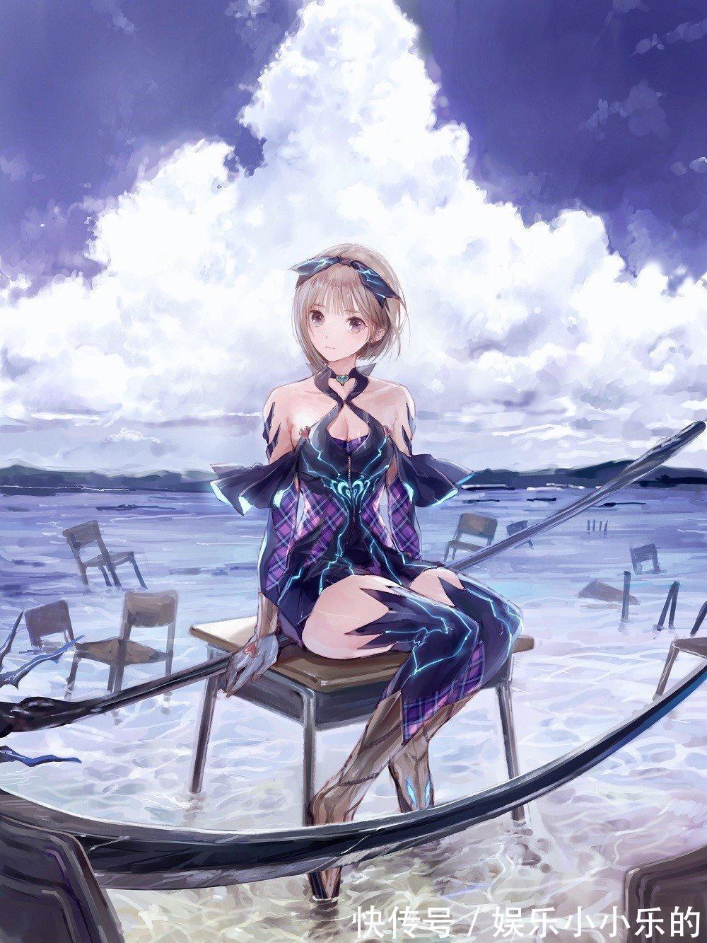 岸田梅尔@软萌的二次元美少女插画,洋溢着让人舒服的清澈透明感