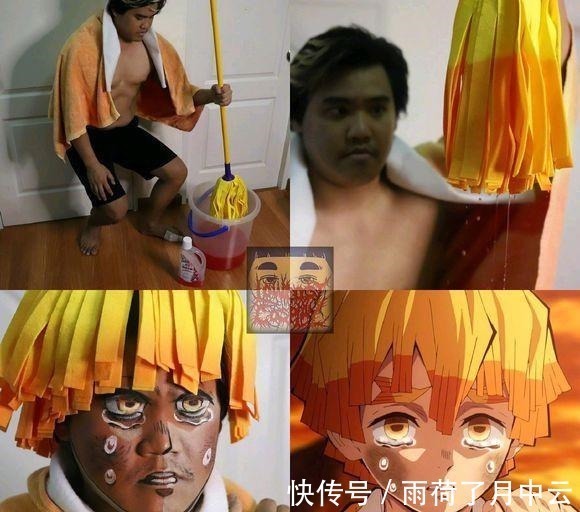 海带头|泰国小哥低成本COS《鬼灭之刃》,五毛装备玩出满分效果,绝了