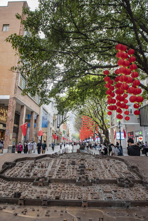 广州北京路一街之隔，又一网红马路出现，在紫荆花掩映下实在太美