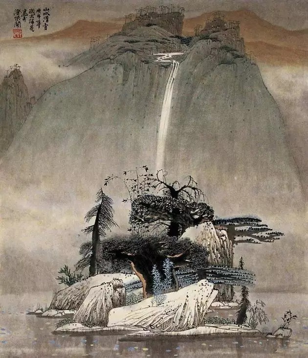 山水画$“江南鬼才”笔下的工笔山水画，色彩丰富，太震撼了！