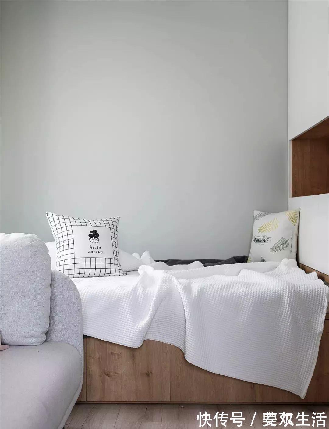 客卧|她的70平现代简约小家,客厅加张床,二室变三居,时尚又舒适!