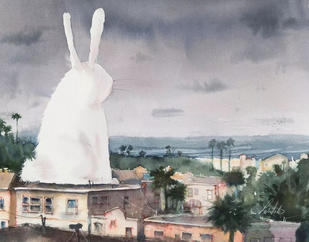 治愈插画$治愈插画:童年,像一个流丽繁复的梦