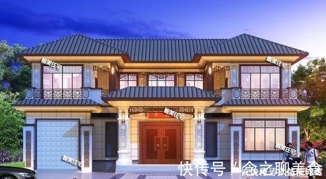 庭院|18×12.6米二层中式合院，全村最美的一栋房，羡煞旁人！