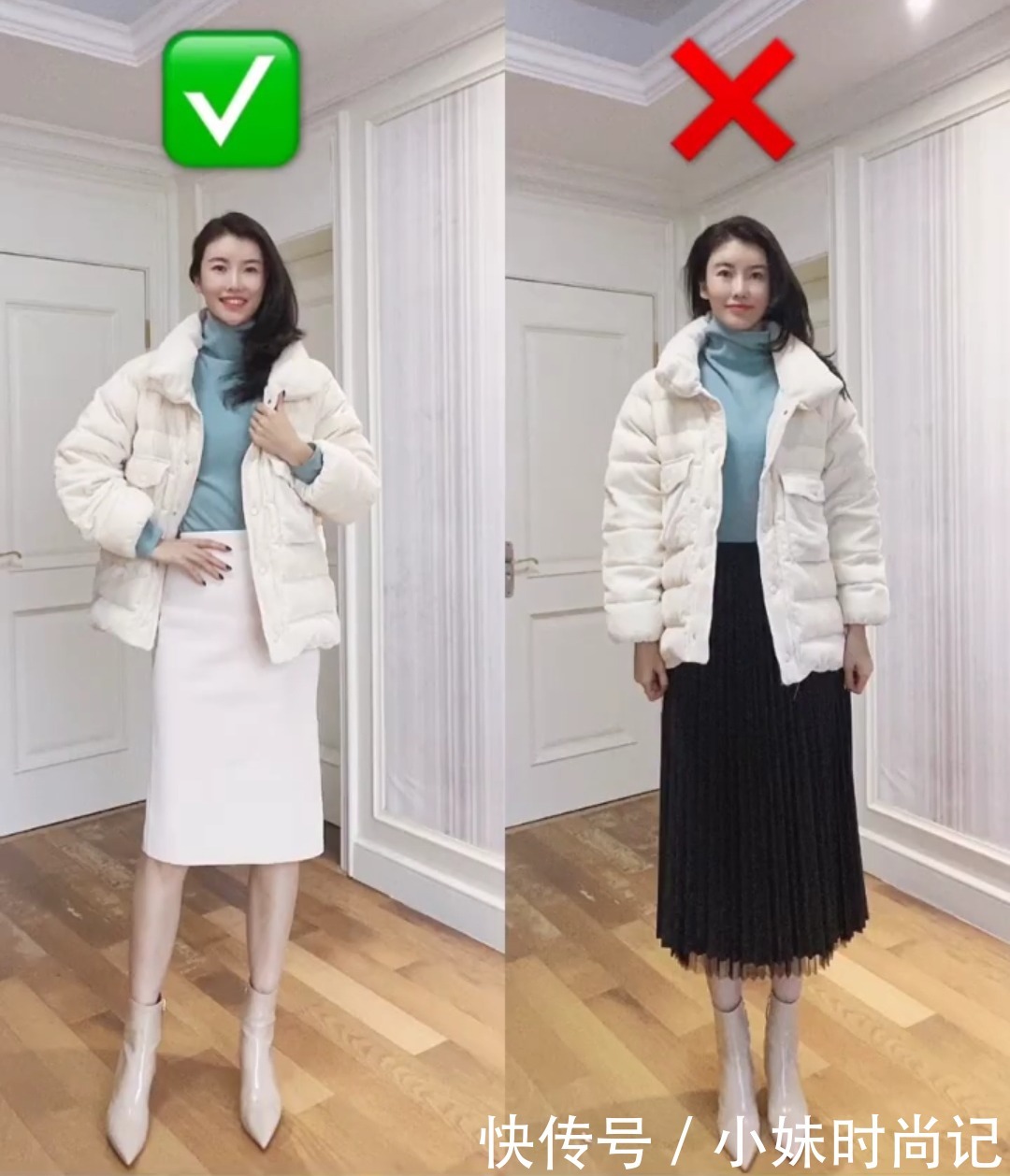 短款棉服怎么穿显瘦?3条避雷指南,保暖好看不臃肿