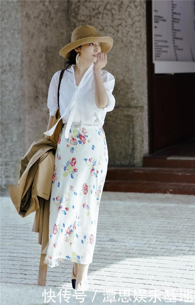 今年流行穿“半身裙”,上衣这样搭才是真的美,像三木一样有气质