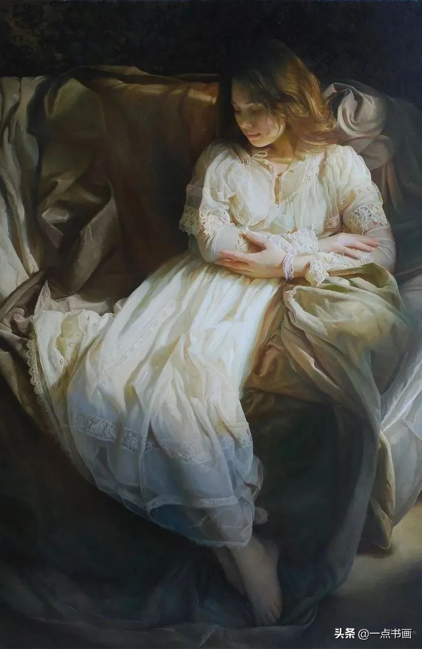 谢尔盖#她痴迷于画那些睡觉觉的美女,青春清纯,宁静唯美