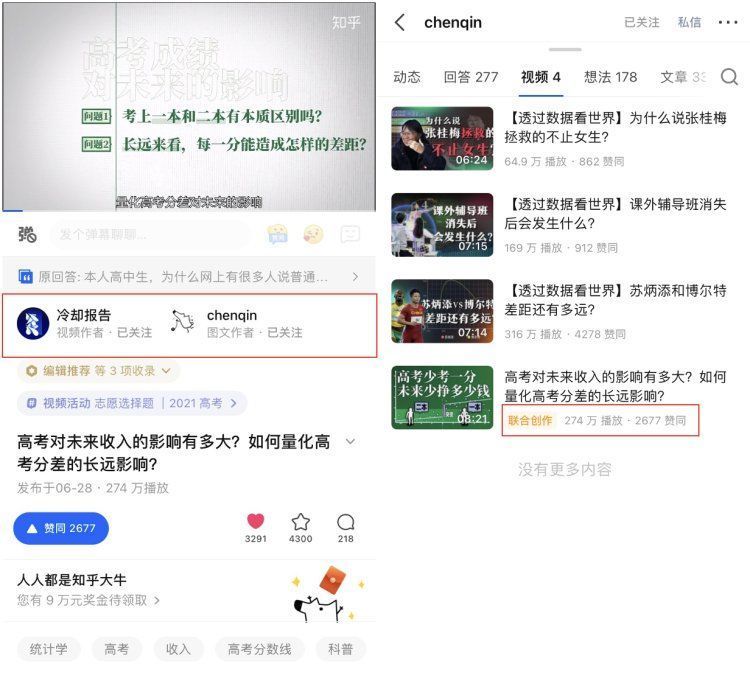 知乎上线“联合创作”功能 图文内容可授权创作视频