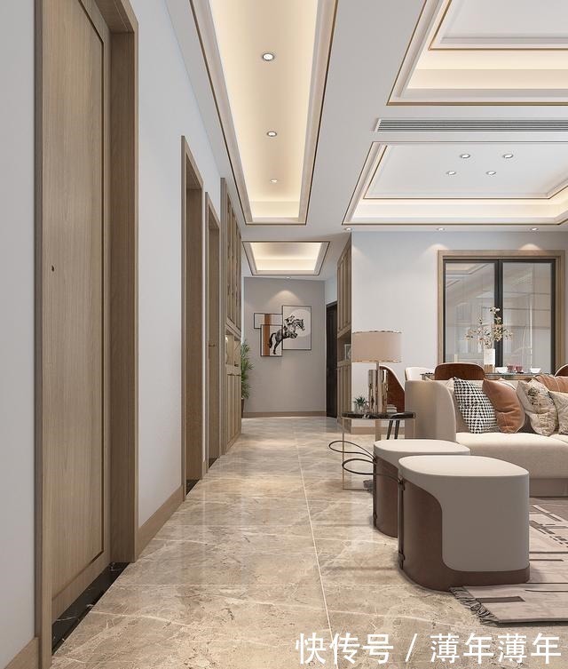 客餐厅|159平米现代风,客厅和餐厅连在一体视野开拓,非常的通透大气!