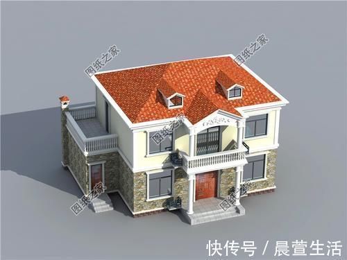 卫生间|推荐三款二层自建房设计图,占地不超过120平米,依旧大气时尚