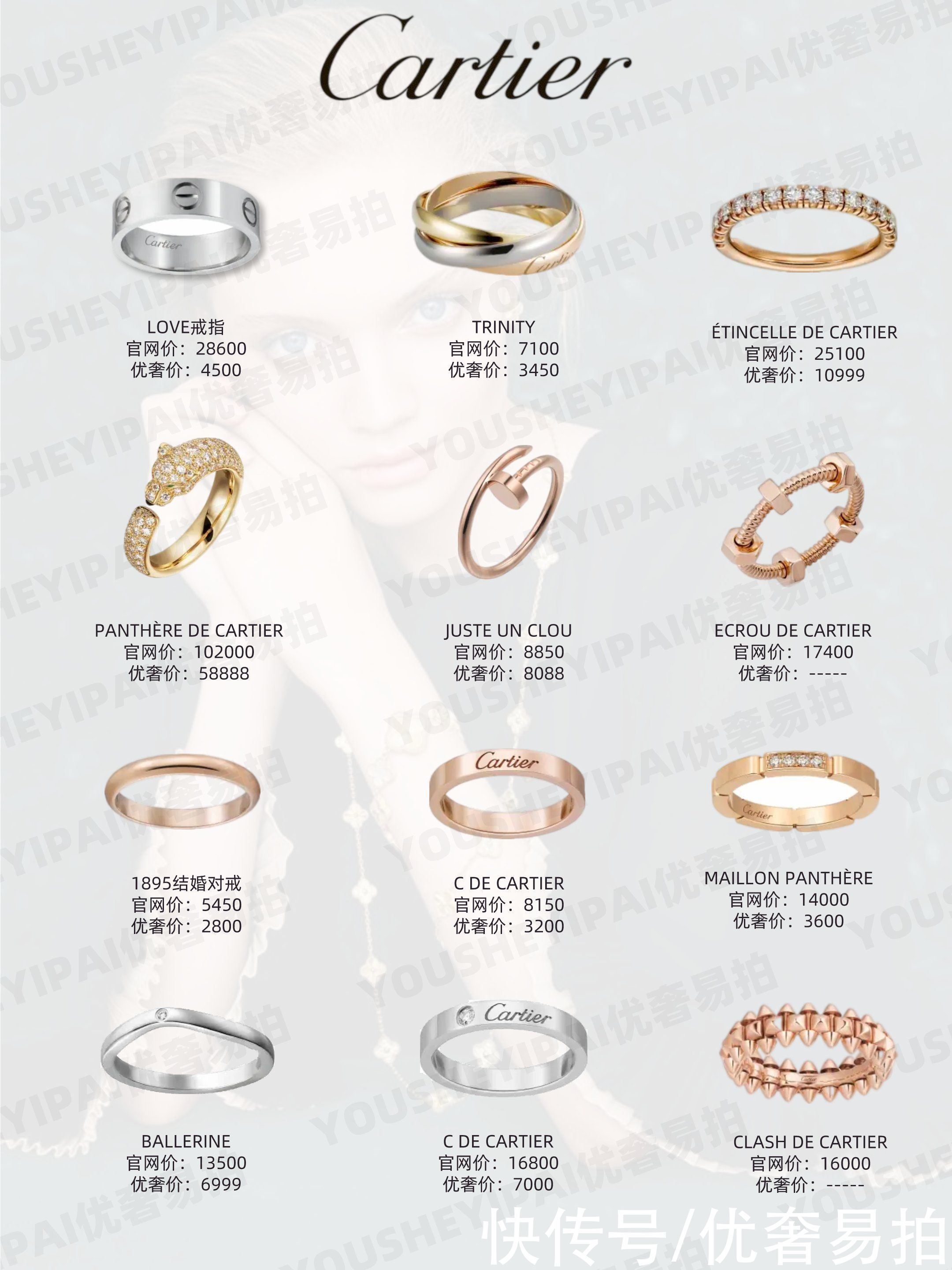 二手奢侈品种草｜大牌戒指合集｜时尚戒指&婚戒必看