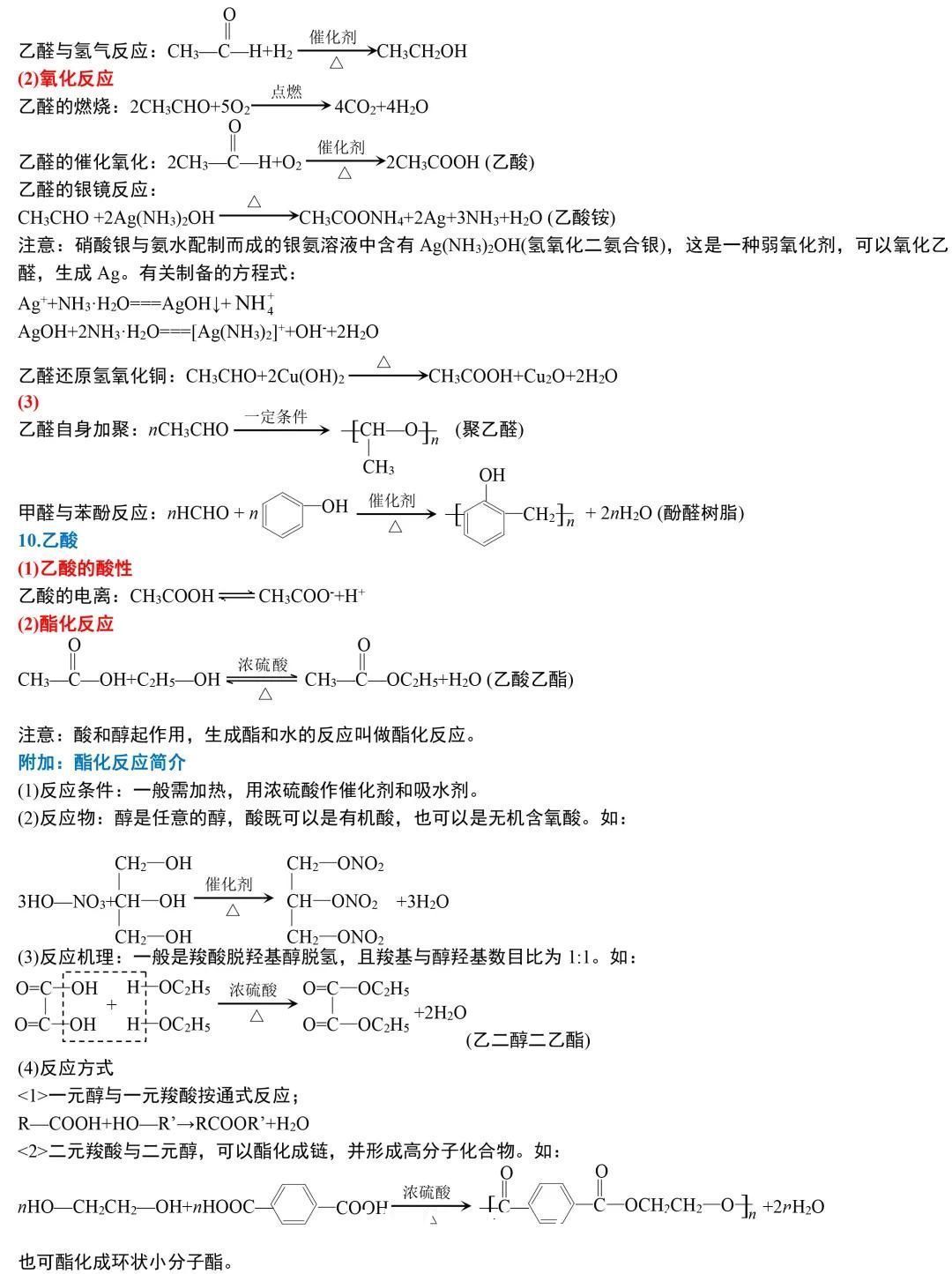 高中化学方程式分类汇总，这么详细的复习资料一定要收藏