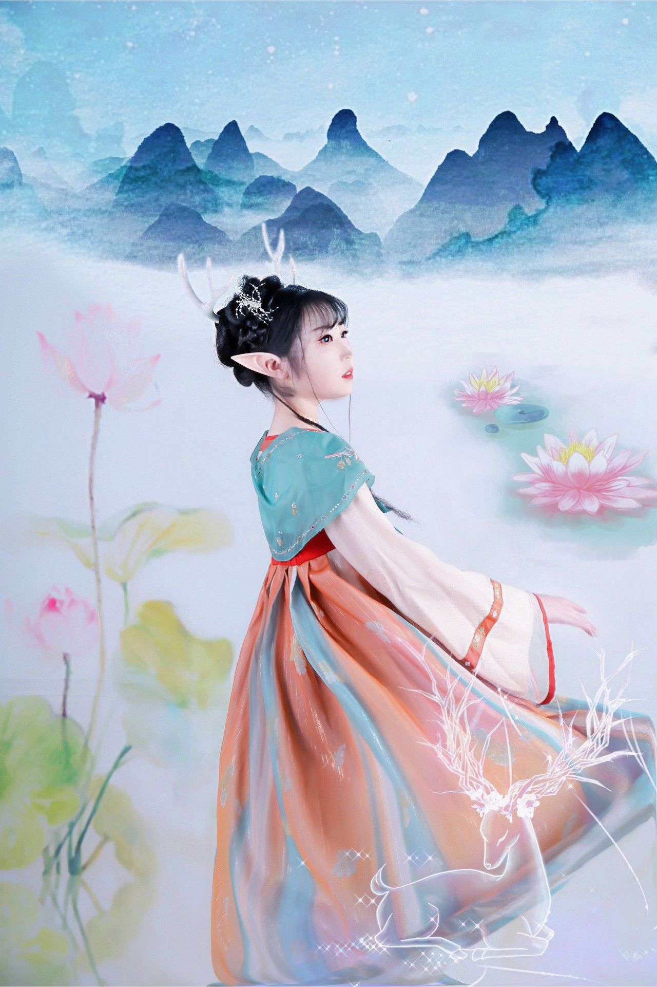 神鹿|王者荣耀 瑶遇见神鹿cosplay