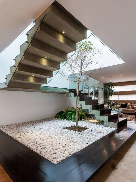 庭院|头一次见到户型不带院子,偏偏要在室内建庭院,没想到还这么漂亮