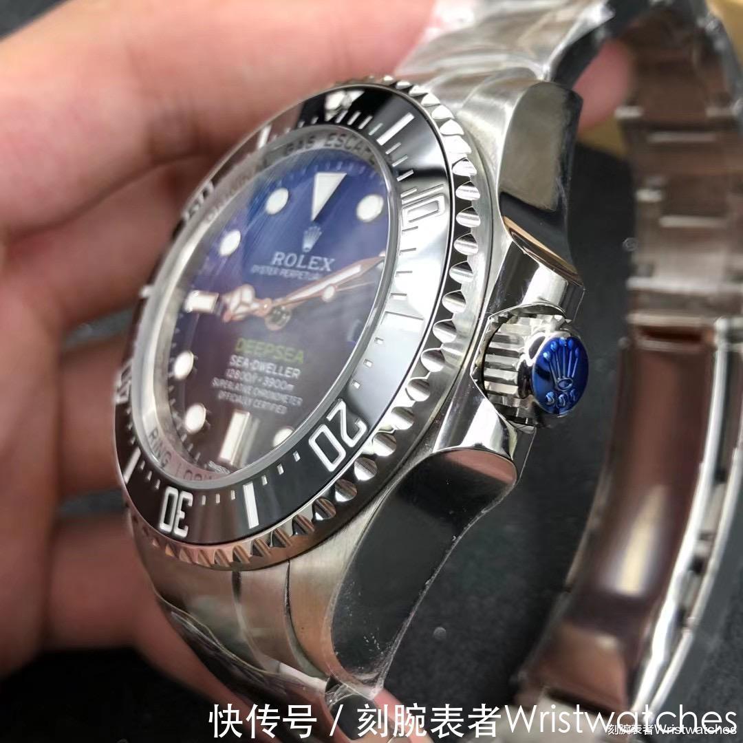 表壳|超级潜水复刻表:AR厂劳力士蓝色渐变鬼王细节工艺评测!